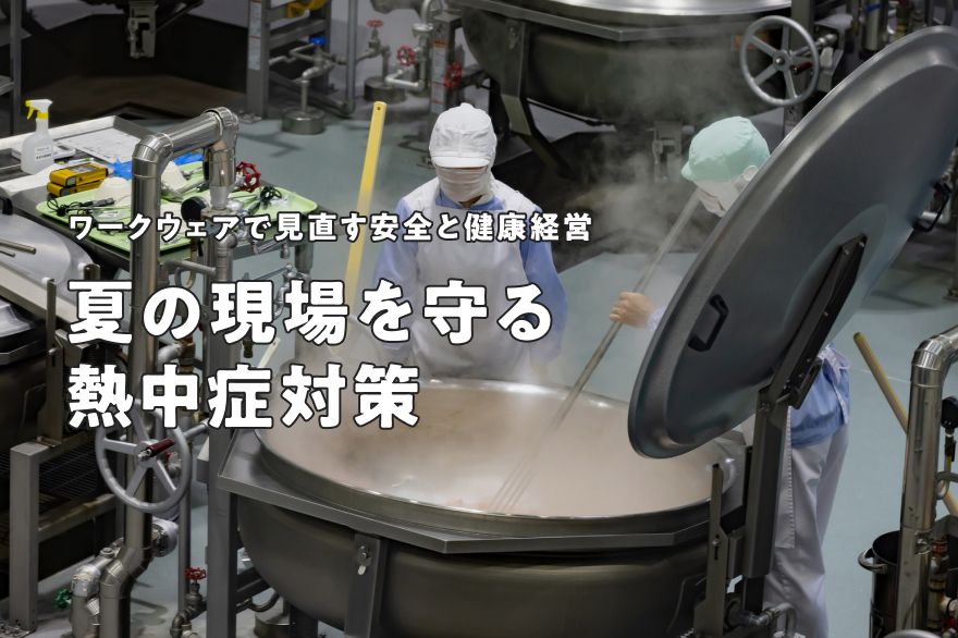 【法人向け】工場・研究所の熱中症対策ガイド。通気性に優れた「軽作業用のワークウェア」で叶える現場の安全と健康経営